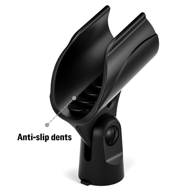 Moukey Microphone Mic Clip Holder for Mic Stand with 5/8" Male to 3/8" Female Adapter, 2-Pack - Image 5
